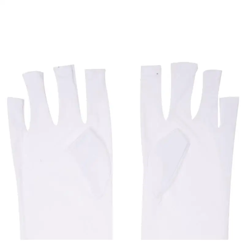 Пара ногтей УФ гель анти-ультрафиолетовая защита Открытый toed перчатка Красота Косметика