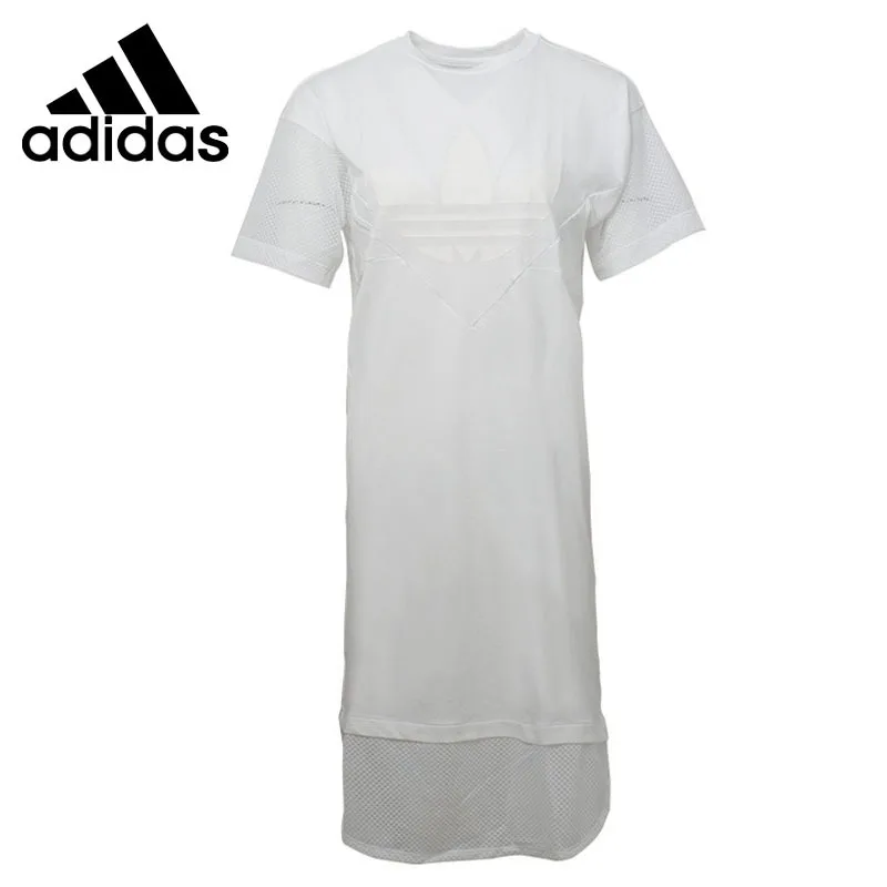 Original New Arrival 2018 Adidas Originals CLRDO TEE DRESS Women's Long T-shirts short sleeve Sportswear adidas originals women s xilofloresta logo tee