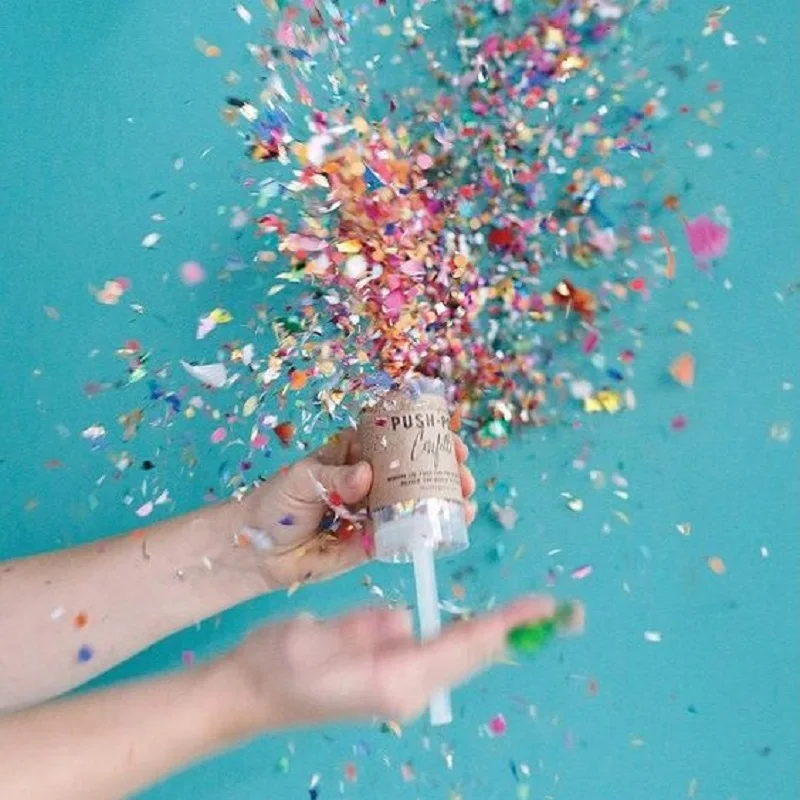 

1 Pc Confetti Popper Confetti Weddings Parties Bridal Shower Engagement Party Flower Paper Confetti Push Pop Birthday Favor