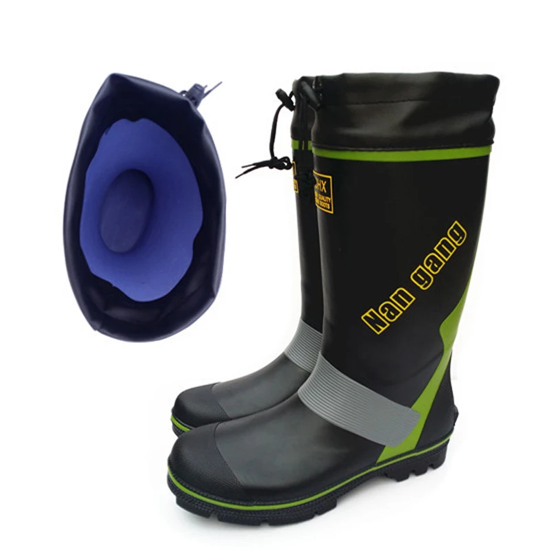 preço Botas de Chuva de Borracha À Prova D  Água Botas De Pesca dos homens com Pregos de Aço Sola Rainboots À Prova D  Água Não Escorregar para Os Homens
