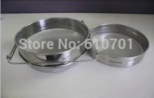 

1 Kit Double Stainless Steel Honey Sieve Strainer Filter 9.5" x 4