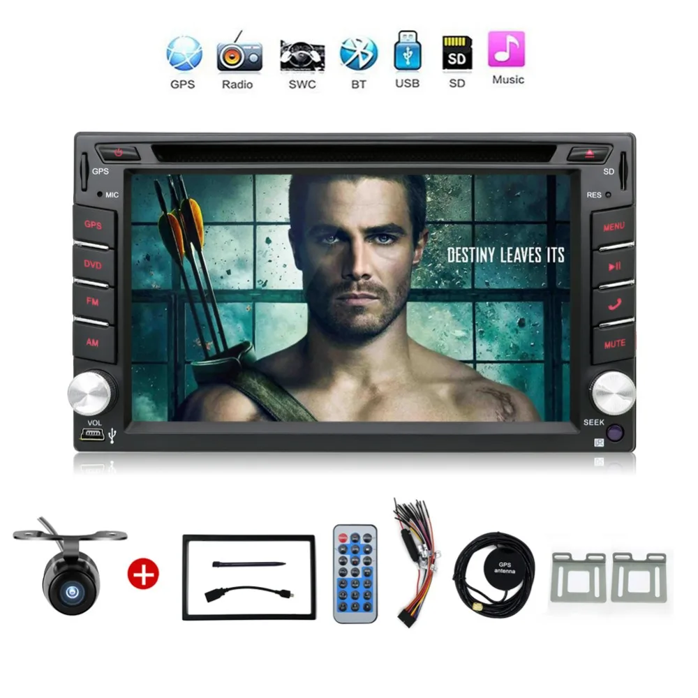 Discount 2 din radio car dvd player gps navigation tape recorder autoradio cassette player for car radio steering-wheel car multimedia 0