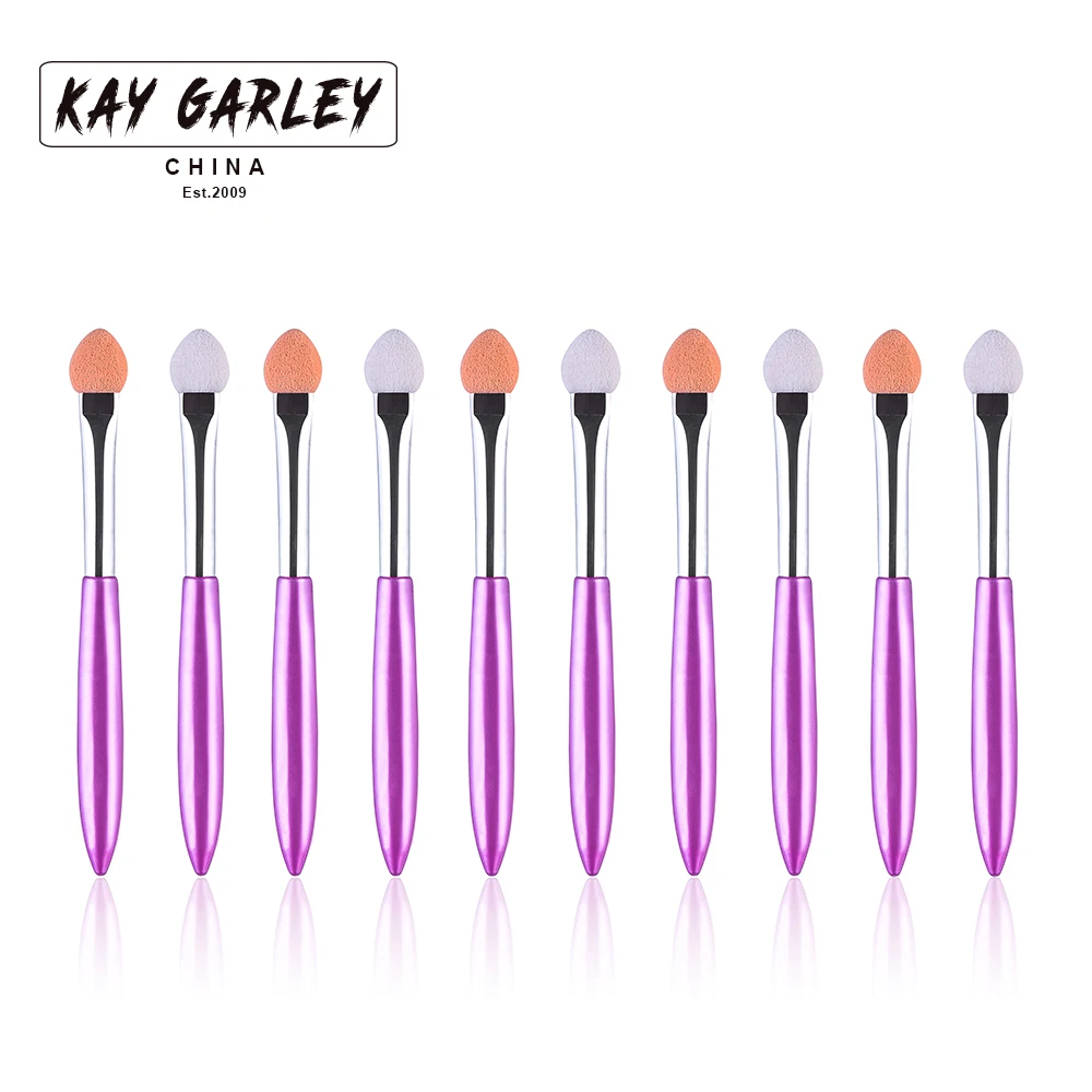 10pcs Disposable Dual Sided Eyeshadow Eyebrow Eyeliner Brush Sponge Tipped Oval Makeup Applicator Tool for Women Beauty | Красота и