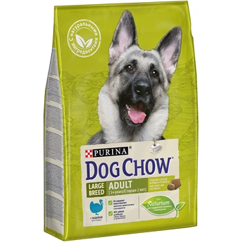 

Dry food Dog Chow for adult dogs of large breeds, with turkey, Package, 2.5 kg
