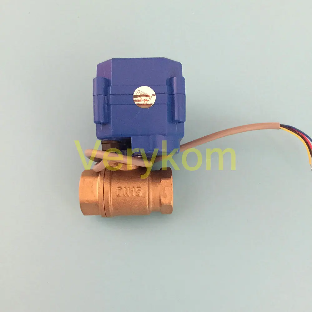 Новый 1/2 &quotDN15 DC 12V 24V 5V AC 220V латунь два пути моторизованный шаровой клапан CR 05 01 02 04