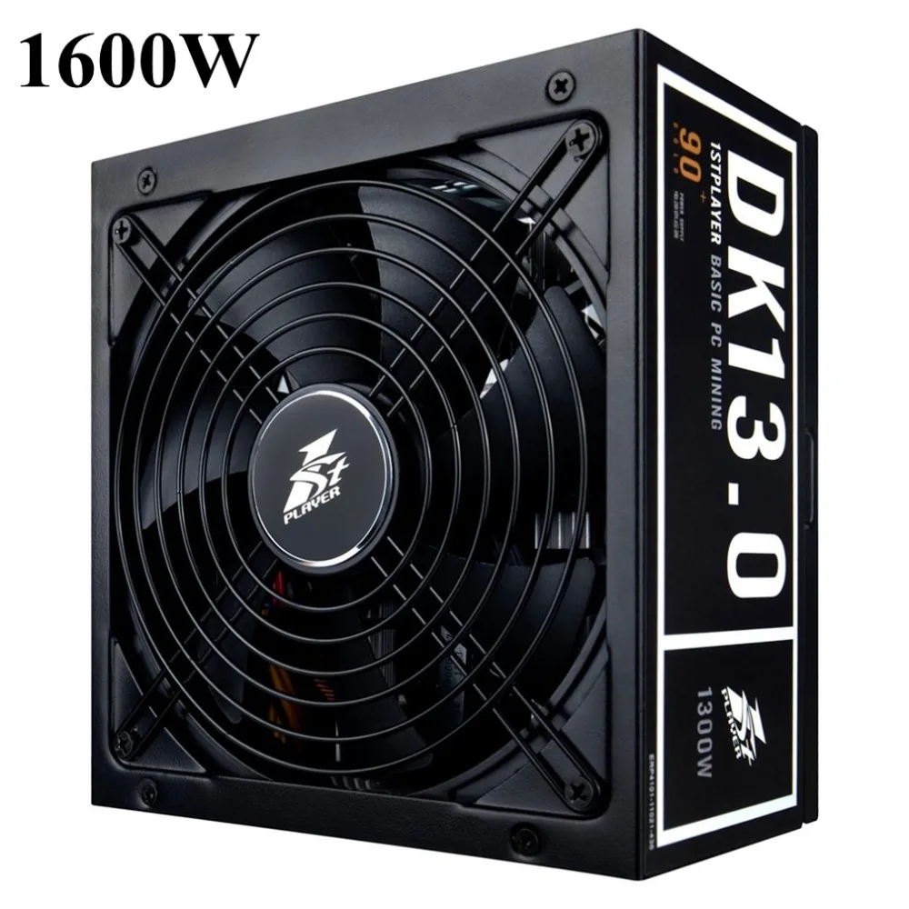 

PS-1300DK Constant Stability Low Noise Mining PSU 1600W High Power Basic PC Mining Power Supply with 14cm Cooling Fan
