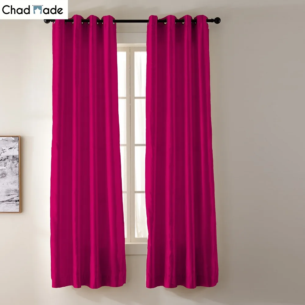 

ChadMade New Arrival Faux Silk Curtain High Shading 90% Luxury Curtains for Living Room European Style Custom Made JACKSON