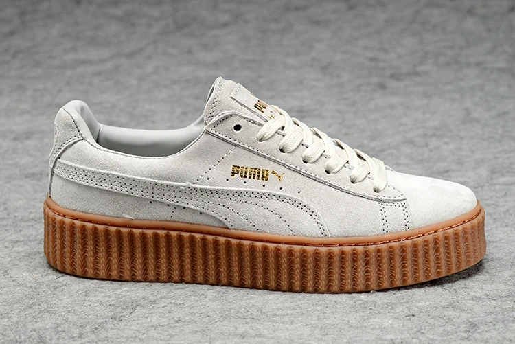 Новое поступление Puma by Rihanna замшевые криперы Женская и мужская обувь дышащая