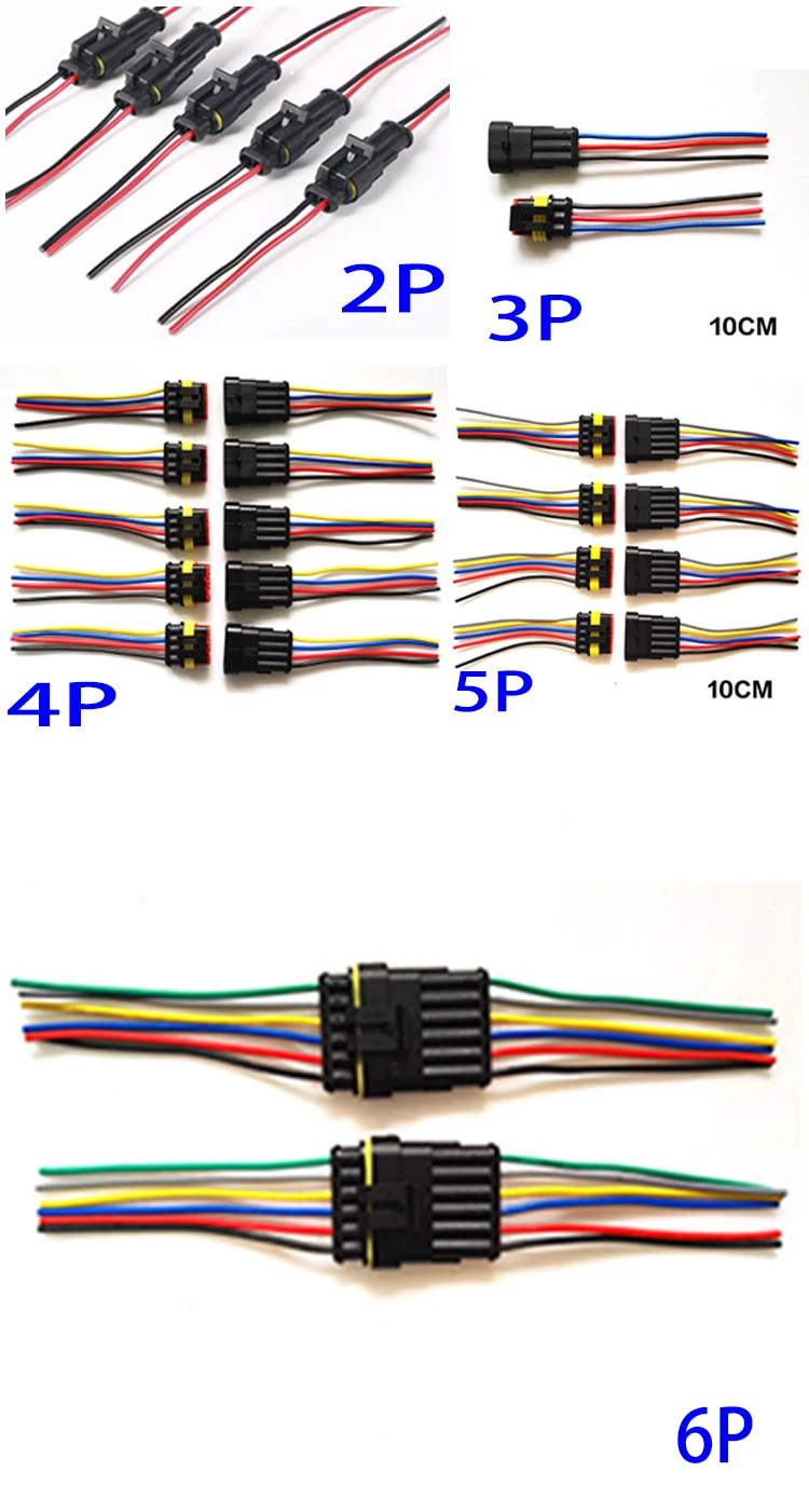 Контактный водонепроницаемый кабель Соединители Клеммы обжимной скотч замок быстрое соединение Электрический автомобильный аудио комплект