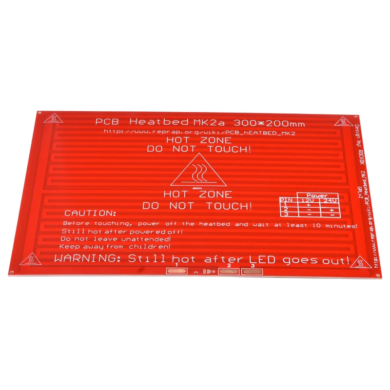 Детали для 3D принтера MK2A MK2B 300*200*2 0 RepRap RAMPS 1 4 Heatbed со светодиодным резистором и