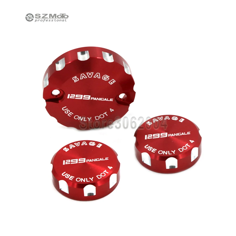 

For DUCATI 1299 Panigale 2015-2018 Front Brake Clutch Rear Brakes Fluid Reservoir Cylinder Cover Motocycle Oil Cap Tank Cup red
