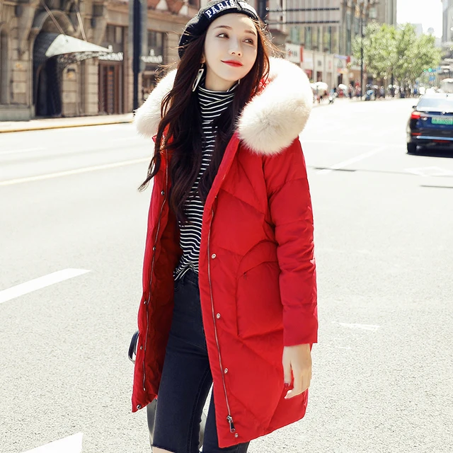Russian Winter Jacket Women Big Real Fox Fur Thick Warm Women Winter Coat 90 Duck Down Fashion
