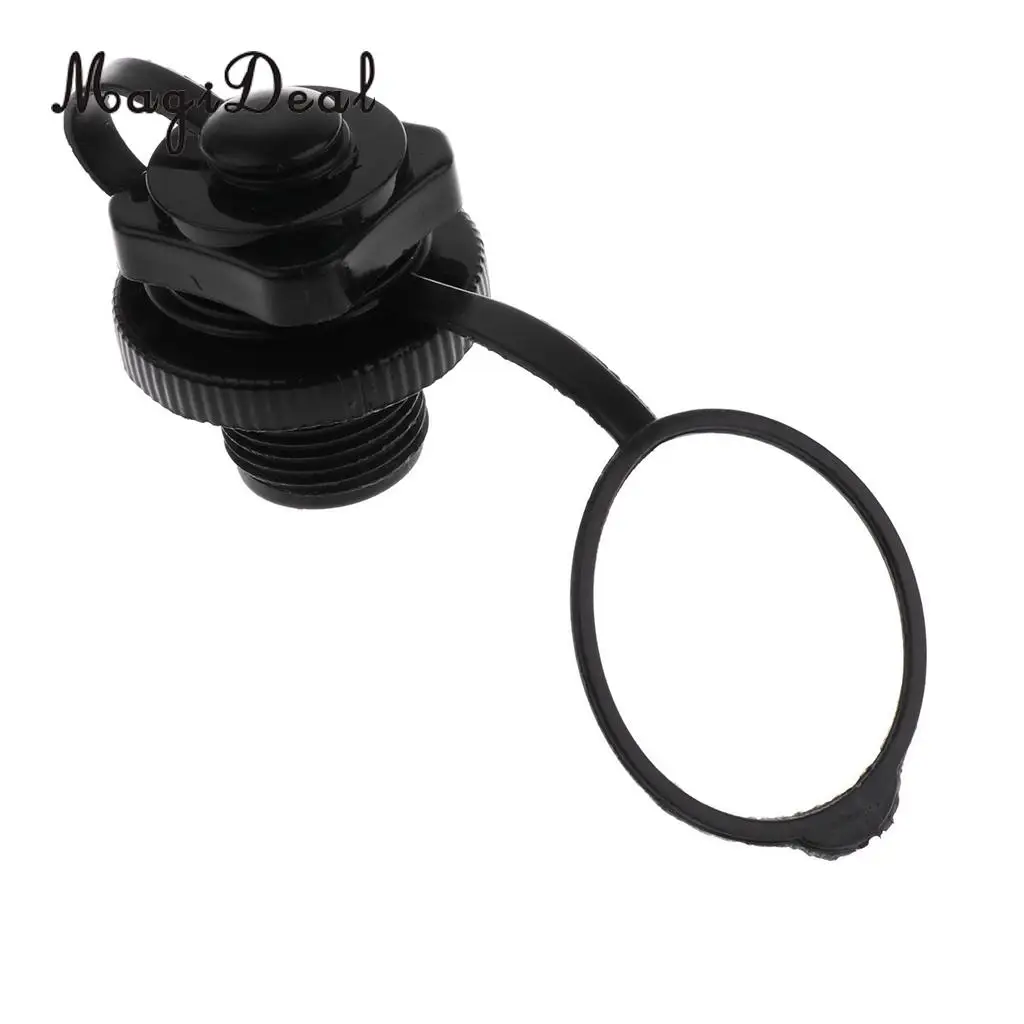 MagiDeal Hot Sale Plastic Screw Air Valve Caps Tool for Inflatable Boat Kayak Pool Raft Canoe Dinghy Drifting Acce Black/White