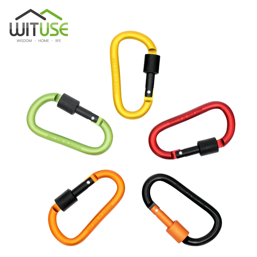 Hook Locking Keychain Camping Aluminum Alloy Shopping Bag Carrier