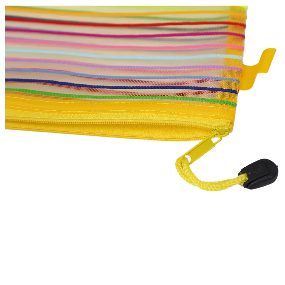 На молнии нейлоновая сетка Разноцветными полосками A4 Бумага документы ручка файла сумка Папка
