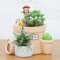 Сад Resina Vaso di Fiori Fioriera Giardino Piante Succulente Mordern строительство и животные горшки для растений macetas