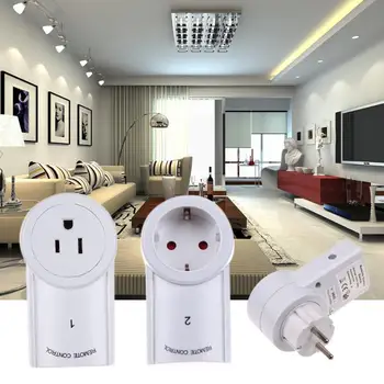 

3pcs Outlet Socket Wireless Smart Remote Control Power Outlet Light Switch Plug Socket 433.93 MHz Power EU Standard Plug