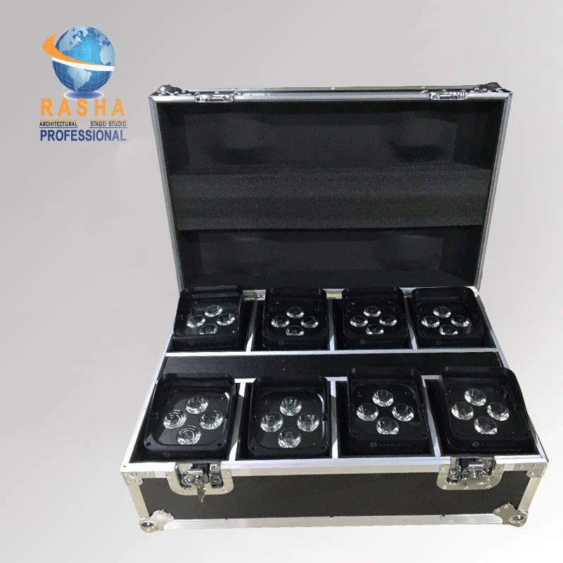 

Freedoom Core Hex 4*18W 6in1 RGABW UV Battery Powered Wireless LED Par Light Rechargable LED Par Can With 8in1 Charging Case
