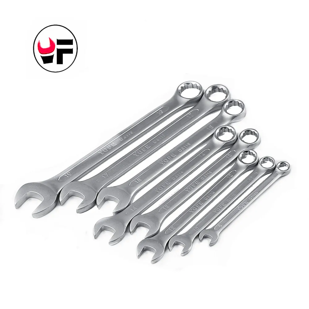 

ALLSOME 8,10,12,13,14,15,17,19mm Combination box open end Concave rib tool wrench tools gear a set of keys wrench tools YF027