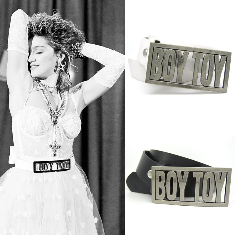 Skup Madonna jak dziewica zabawki dla chłopca klamry pasa biały lub czarny PU skórzany pasek wymienny