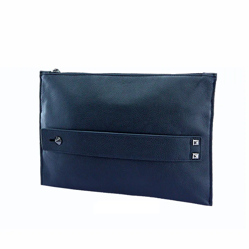 Сумка-клатч из натуральной кожи женский дизайн женские сумочки вставным карманом Модная стильная обувь на заклепках из шкуры крупного домашнего скота сумка-мессенджер сумка B261