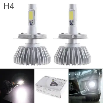 

2pcs All In One H4 12V 60W LED Headlight 6000LM White 6000K Conversion Bulb Vehicle DRL Light Car accessories for Cars Auto