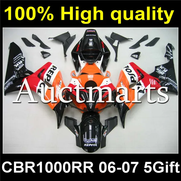 

Plastic Body Fairing Kit Set For HONDA CBR1000RR CBR1000 CBR 1000 1000RR 2006 2007 06 07 Fairing Kit H6-44