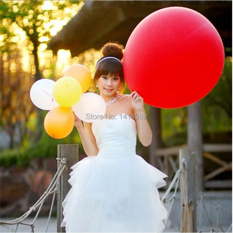 

10 PCS/lot Colorful Super Large Balloons Helium Inflable100% Latex Balloons Birthday Wedding Party Decor Round Big Giant Balloon