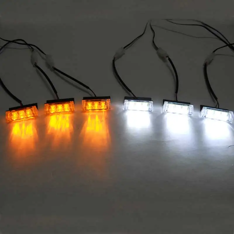 

Set Car 6x3 18 LED Red Blue White Green Amber Yellow Strobe Emergency Flashing Light