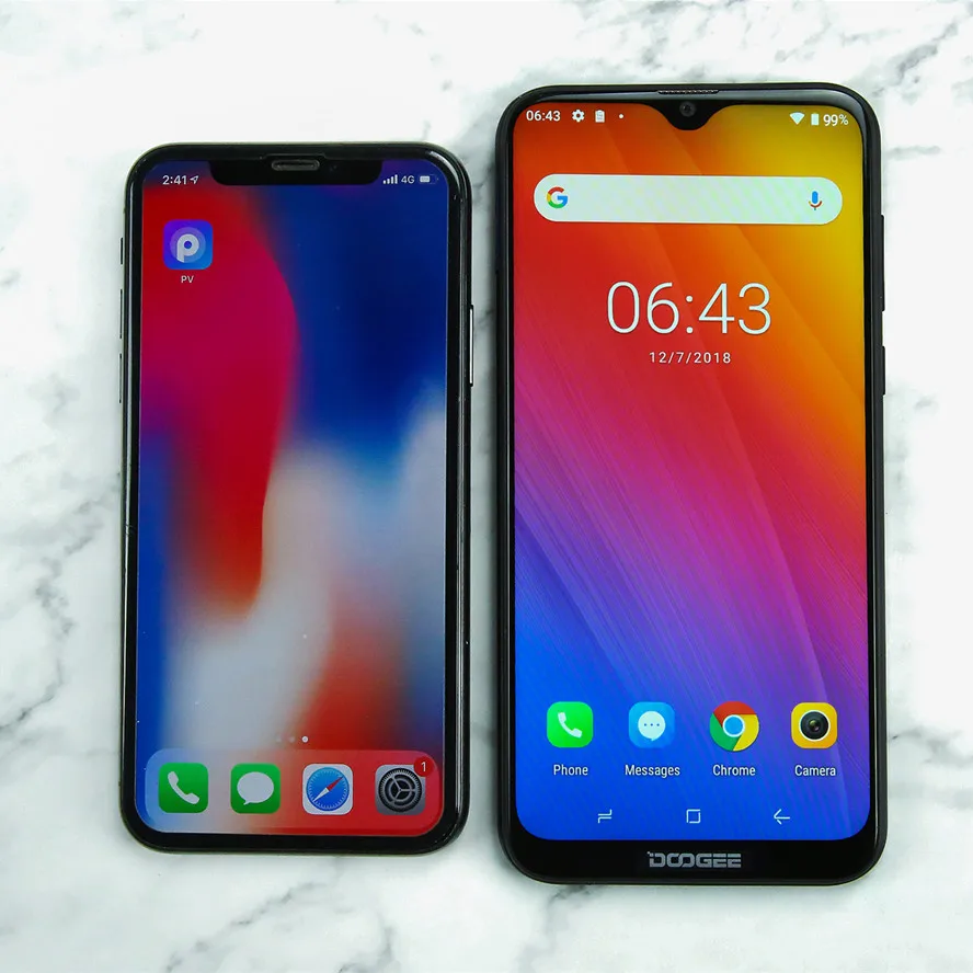 Doogee X90L Android 9,0 экран капли воды смартфон градиент задняя крышка 6," HD 3+ 32 ГБ 3400 мАч 8.0MP+ 5MP 4G LET мобильные телефоны