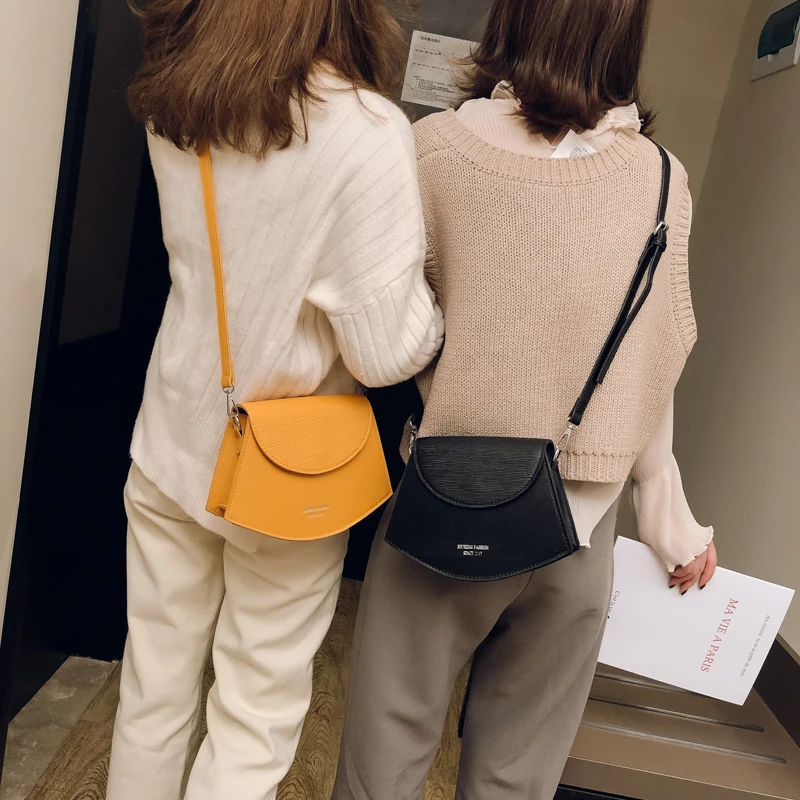 

2019 Brand Design Small bag Female PU Leather Solid shoulder bag Mini Flap Bag Wild Trend Messenger bag Fashion Women Handbags