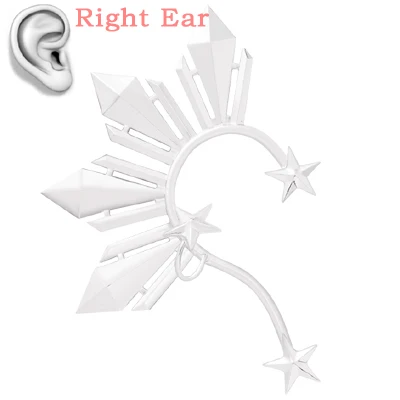 1Pcs Lovely Simple Star Ear Clip on Earrings for Women Accessories Hyperbole Big Earring without Piercing Fashion Ornaments Gift 