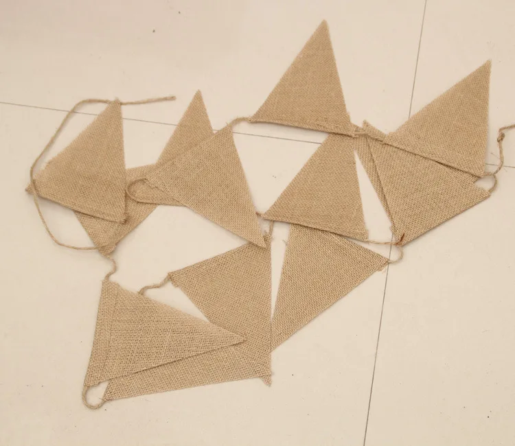 DIY ретро Сельский фестиваль поставки конфеты бар сердце печать баннер Hessian Pennant