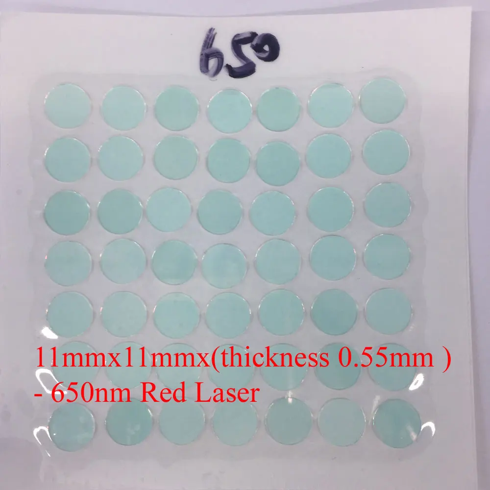 3 шт. 11 мм x 11 мм плоско-выпуклый пучок коллимационная стеклянная линза(толщина: 0,55 мм) зеленый 650нм красный лазер LD для объектива cctv