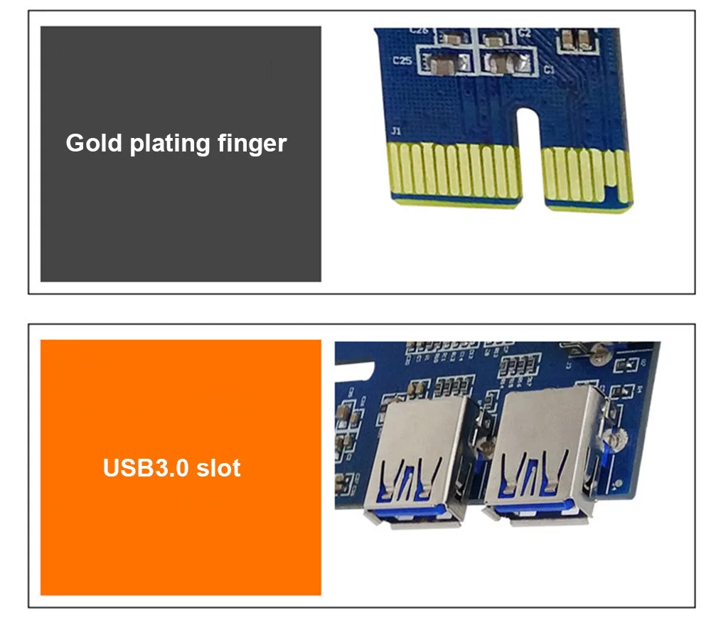 USB 3,0 PCI-E PCI Express 1-4 мультипликатор карты Express для DOS Linux Windows 7 8 10 1x до 16x расширитель Riser Card Adapter PCIE