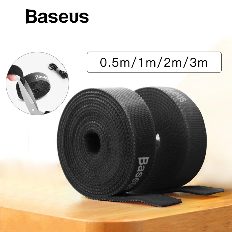 Baseus Cable Organizer Nylon USB Cord Wire Winder Clip HDMI Cable