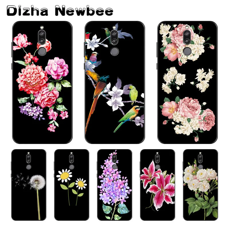 

case for huawei mate 10 lite nova 2i,Silicon Flowers plant Painting cover Soft TPU Back for huawei nova 2i mate 10 lite cases