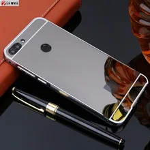 Умный чехол для huawei P, алюминиевая металлическая жесткая рамка, акриловый зеркальный чехол s для huawei PSmart, чехол Coque FIG-LX1 P Smart