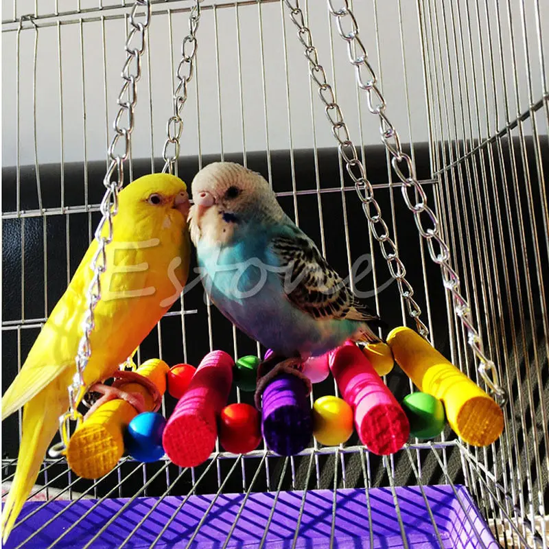 Hot Sale font b Pet b font Bird Parrot Toys Parakeet Budgie Cockatiel Cage Hammock Swing