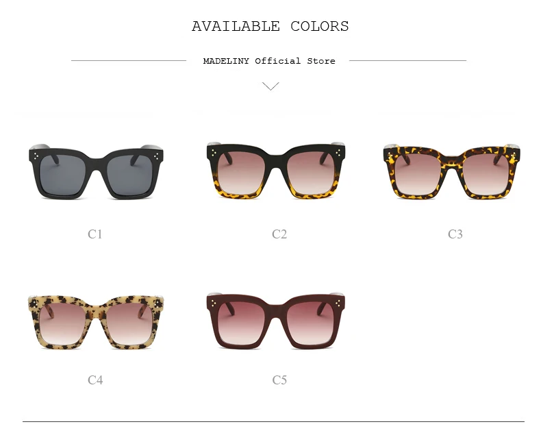 MADELINY Fashion Sunglasses Women Vintage Brand Design Square Luxury Sun glasses Big Frame Shades Eyewear Oculos UV400 MA033 HTB1vnGfdbYI8KJjy0Faq6zAiVXat - MADELINY Fashion Sunglasses Women Vintage Brand Design Square Luxury Sun glasses Big Frame Shades Eyewear Oculos UV400 MA033