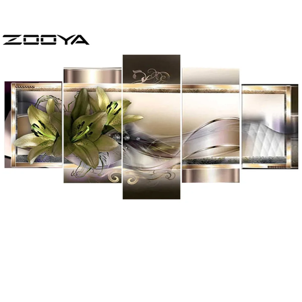 

ZOOYA 3d Needlework Diamond Painting Beautiful Flowers Home Decor Diamond Embroidery All Drill Rhinestone Mosaic Pictures AT1738