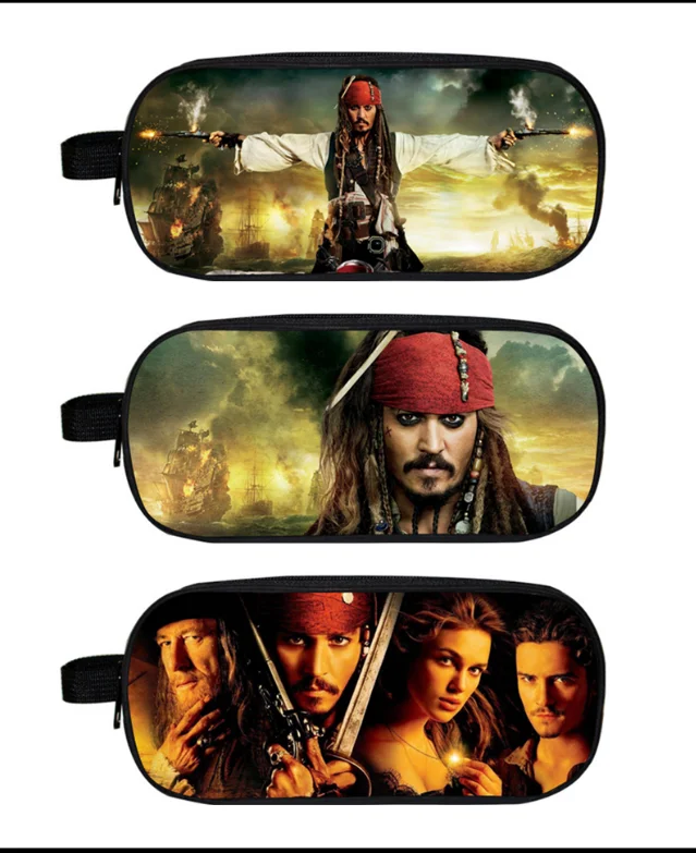 

Pirates of the Caribbean Boys Girls Cartoon Canvas Pencil Case Bag School Pouches Children Pen Bag Kids Purse Wallet