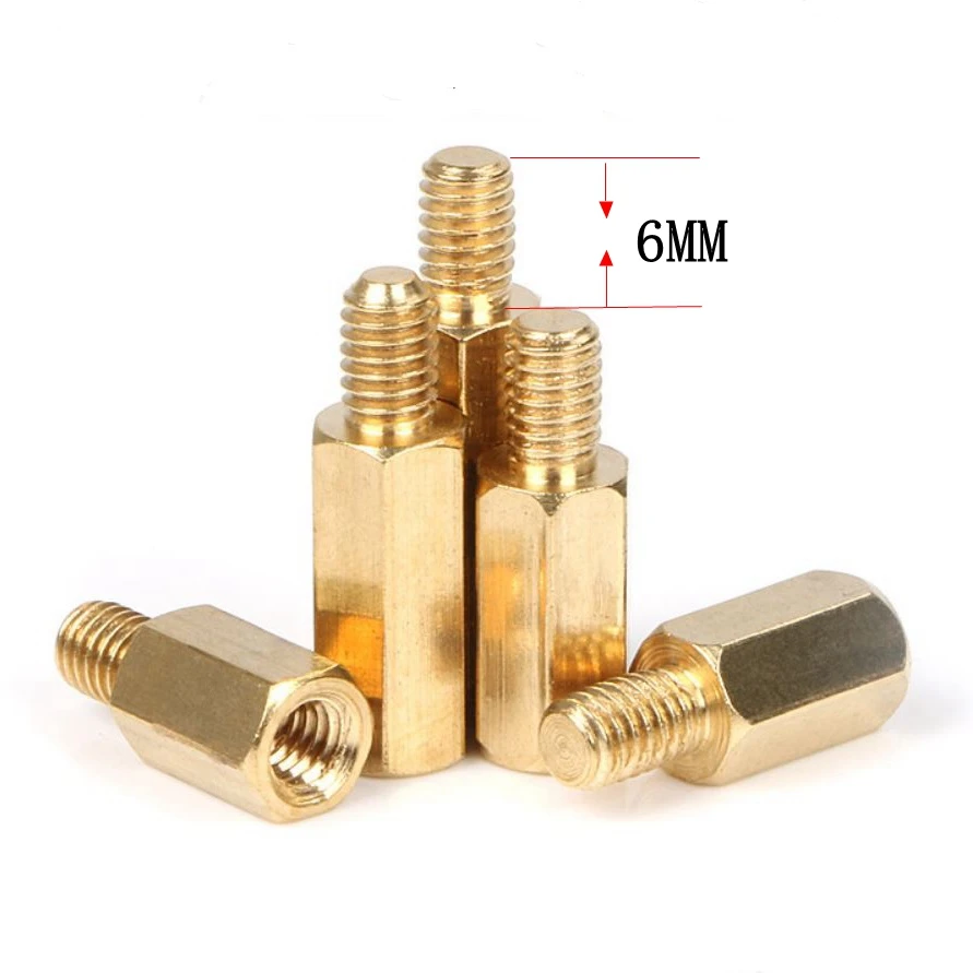 30Pcs M3L+6Mm Hex Head Brass Spacing Wood Screw Nut Copper Insert Threaded Pillar PCB Standoff Spacer PC Motherboard 9mm M3 30Pcs M3L+6Mm Hex Head Brass Spacing Wood Screw Nut Copper Insert Threaded Pillar PCB Standoff Spacer PC Motherboard 9mm M3