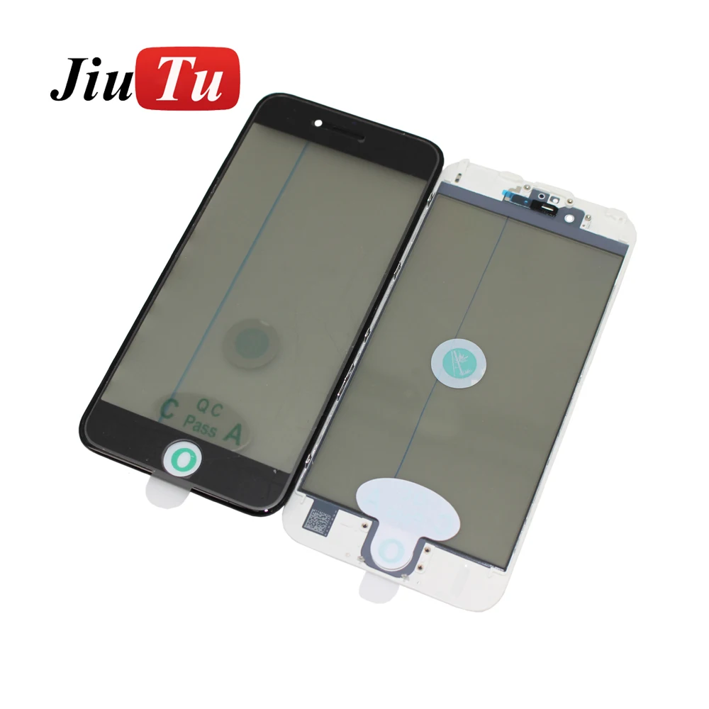 For iPhone 4 in 1 Glass With Bezel Frame+OCA+Polarizer Film For 8G 8 Plus 7 7P to 5G LCD Repair Replacement Jiutu (3)
