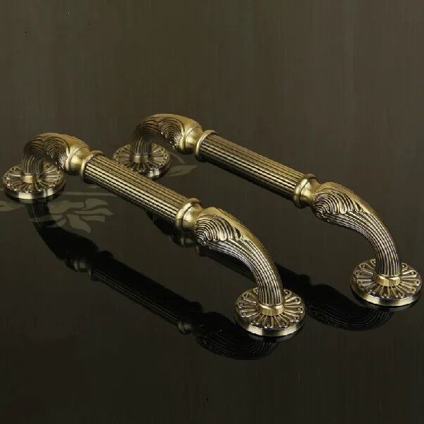 

340mm High Quality antique Zinc alloy wood door handles Europen style Big Gate door pulls, KTV Hotel Glass door bronze handles