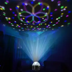 MP3 узор магический шар света красочные Ротари проектор светодио дный свет лампы для фестиваля этапе мигать поставок этапе эффект освещения