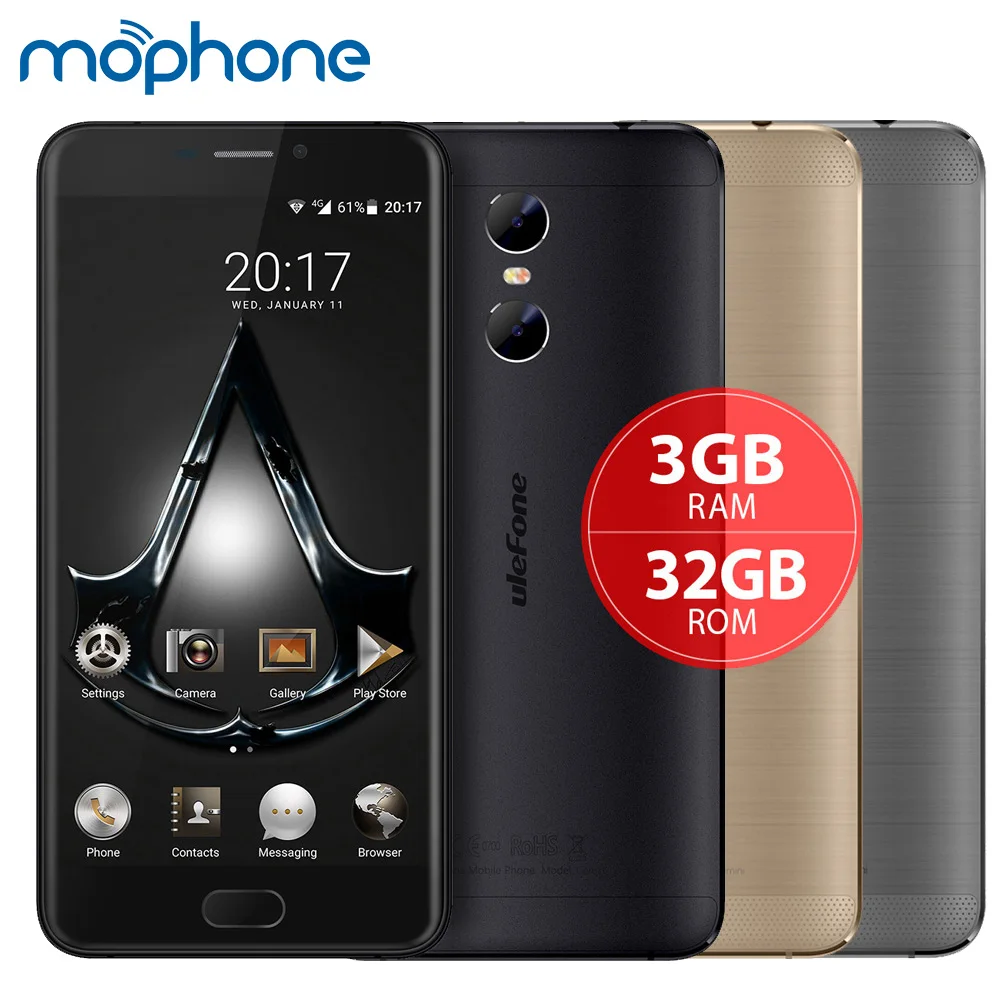 bilder für UleFone Gemini 4G Smartphone MTK6737T Quad Core 5,5 "1920*1080 P Android 6.0 3 GB + 32 GB Dual Rückseite Kameras 3250 mAh Handy bilder für UleFone Gemini 4G Smartphone MTK6737T Quad Core 5,5 "1920*1080 P Android 6.0 3 GB + 32 GB Dual Rückseite Kameras 3250 mAh Handy
