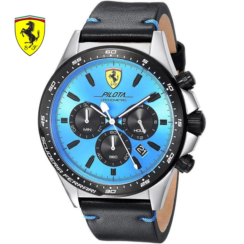 

SCUDERIA FERRARI Brands 2018 New Ferrari Men Fashion Casual Hardlex Top Brand Scuderia PILOTAQuartz Watches Herrenuhren 0830388