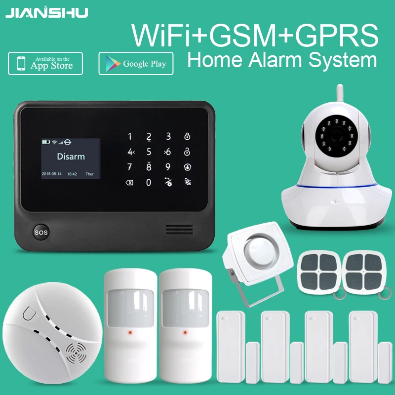 GSM Wifi home security intruder alarm system mobile phone app control