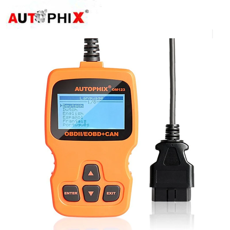 Autophix Om123 Code Reader Obd2 Engine Scanner Analyzer Diagnostic Tool